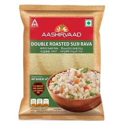 Aashirvaad Double Roasted Suji Rava, 500g - Less moisture, more quantity, less cooking time