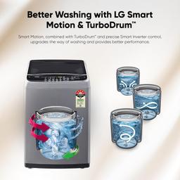 LG 8 Kg 5 Star Smart Inverter TurboDrum Fully Automatic Top Loading Washing  Machine, Silver