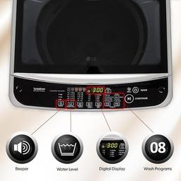 LG 8 Kg 5 Star Smart Inverter TurboDrum Fully Automatic Top Loading Washing  Machine, Silver