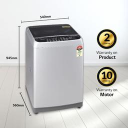 LG 8.5 Kg 5 Star Smart Inverter Jet Spray Fully Automatic Top Loading Washing Machine (T85AJSF1Z, Middle Free Silver, TurboDrum)