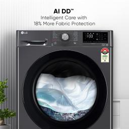 LG 7 Kg 5 Star AI Direct Drive Fully-Automatic Front Loading Washing Machine (FHV1207Z2M, Middle Black, Steam for Hygiene Wash)