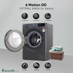 LG 7 Kg 5 Star AI Direct Drive Fully-Automatic Front Loading Washing Machine (FHV1207Z2M, Middle Black, Steam for Hygiene Wash)