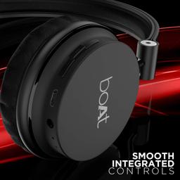 boAt Rockerz 410 Bluetooth Over Ear Headphone with Super Extra Bass, Up to 8H Playtime, Dual Connectivity Modes, Foldable Earcups and Lightweight Design (Carbon Black)