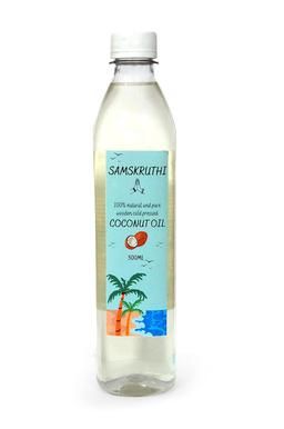Samskruthi Coconut Oil 100% Natural and Pure Wooden Cold Pressed Coconut Oil | Ideal for all skin types and hair types | For Men & Women | Sulphate & Paraben Free | 500ml