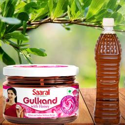 Saaral Gulkand (No Added Colors) 250g & Pure Malnad honey 500ml
