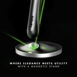 Gillette Labs Shaving Razor for Men, with 2D Flexdisc Technology, Magnetic Stand, Exfoliating Bar, Metallic Handle, 5 anti-friction blades,Precision trimmer,Waterproof
