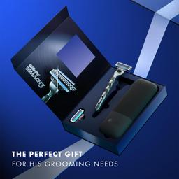 Gillette Mach3 Limited Edition Premium Gift Pack | 1 Gillette Mach3 Manual Razor, 1 Gillette Mach3 Cartridge, 1 Travel Case