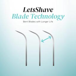LetsShave Evior 6 Shaving Razor Blades Refills (Cartridge) For Women, Pack fo 2 with Lubricating Strip Enriched with Aloe Vera, Vitamin E and Argan oil, Blades for Women