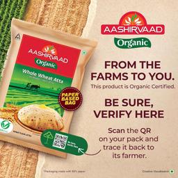Aashirvaad Organic Atta, 5 kg, 100% Organic Whole Wheat Atta