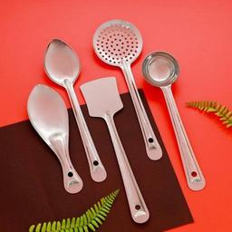 5 Pieces Stainless Steel Kitchen Tools Set for Kitchen Cooking and Serving,