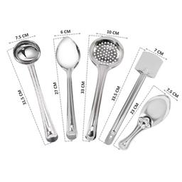 5 Pieces Stainless Steel Kitchen Tools Set for Kitchen Cooking and Serving,