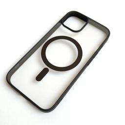 Back Cover for iPhone 16 Promax  (Transparent, Black, Pack of: 1)