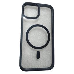 Back Cover for iPhone 16 Promax  (Transparent, Black, Pack of: 1)