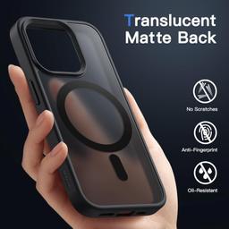 Back Cover for iPhone 16 Promax  (Transparent, Black, Pack of: 1)