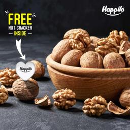 Happilo Natural Premium Californian Inshell Walnuts with Nut Cracker 200g, Dry Fruit Rich Source of Omega-3 Fatty Acids, Protein and Fiber, Crunchy Nuts