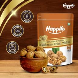 Happilo Natural Premium Californian Inshell Walnuts with Nut Cracker 200g, Dry Fruit Rich Source of Omega-3 Fatty Acids, Protein and Fiber, Crunchy Nuts