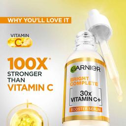 Garnier Skin Naturals, Face Serum, Increases Skin's Glow Instantly and Reduces Spots Overtime, Bright Complete Vitamin C Booster, 30 ml