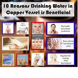 Copper Bottle, 900ml, Set Of 1  Brown