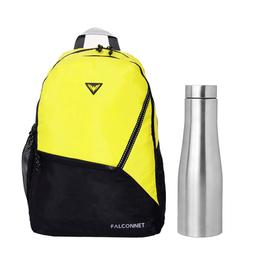 Casual Waterproof Laptop Backpack/Office Bag/School Bag/College Bag/Business Bag/Travel Backpack & Stainless Steel Water Bottle 1000ml (Set of Combo)