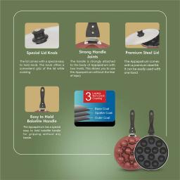 Signoraware Non-Stick Appapatram 12 Craters, 3.25mm