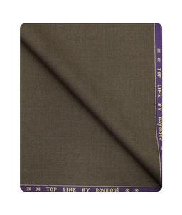 Raymond Men's Polyester Viscose Solids Unstitched Suiting Fabric (Brown)