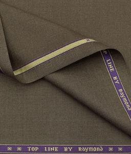 Raymond Men's Polyester Viscose Solids Unstitched Suiting Fabric (Brown)