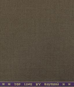 Raymond Men's Polyester Viscose Solids Unstitched Suiting Fabric (Brown)