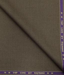 Raymond Men's Polyester Viscose Solids Unstitched Suiting Fabric (Brown)