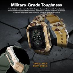 Fire-Boltt Cobra Smart Watch 1.78" Always-On AMOLED Display, Army Grade Strong Build, Bluetooth Calling with 123 Sports Modes, 60 Hz Refresh Rate, IP68 Rating