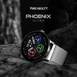 Fire-Boltt Phoenix Ultra Luxury Stainless Steel, Bluetooth Calling Smart Watch, AI Voice Assistant, Metal Body with 120+ Sports Modes, SpO2, Heart Rate Monitoring (Silver)