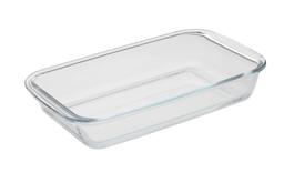 Signoraware Bake 'N' Serve Rectangular Bakeware Safe and Oven Safe Glass Dish Tray | Borosilicate Glass Bowl Container | Microwave Oven Safe Baking (3000ml, Set of 1, Clear)