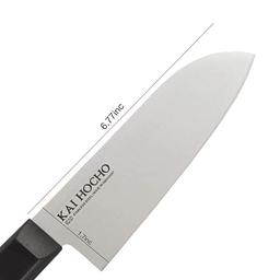 Kai Hocho Premium Santoku Kitchen/Vegetable Knife, 6.77 Inch Blade, Black, Carbon_Steel