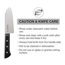 Kai Hocho Premium Santoku Kitchen/Vegetable Knife, 6.77 Inch Blade, Black, Carbon_Steel