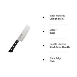 Kai Hocho Premium Nakiri Kitchen Knife for Chopping, Dicing and Mincing_IN5122 (Stainless Steel, Black)