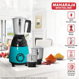 Maharaja Whiteline Neo Plus Mixer Grinder (Turquoise Blue & Black)