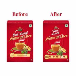 Brooke Bond Red Label Natural Care Tea, with 5 Ayurvedic Ingredients, 100 g