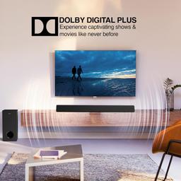 Philips TAB7007 2.1 CH 240W Dolby Digital Plus Bluetooth Soundbar V5.3 with Wireless subwoofer, & Remote Control (Black)