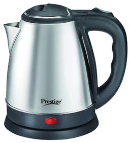 Prestige 1.5 Litres Electric Kettle (PKOSS 1.5)|1500W | Silver - Black| Automatic Cut-off | Stainless Steel