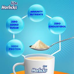Horlicks Lite 420g/450g, Scientifically designed for Adults |High Protein, Zero added sugar|Badam Flavour
