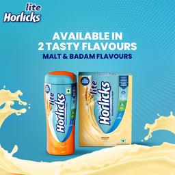 Horlicks Lite 420g/450g, Scientifically designed for Adults |High Protein, Zero added sugar|Badam Flavour