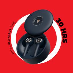 boAt Airdopes 511V2 TWS Ear-Buds with Iwp Technology,Ergonomic Never Drop Design,Classy Build,Bluetooth V5.0,Up to 30H Total Playback,Ipx4,Dual Microphones&Immersive Sound(Furious Blue),in-Ear