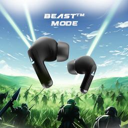 boAt Immortal 101 TWS in Ear Earbuds with Beast Mode(40Ms Low Latency), 30 Hrs Playtime, Blazing LEDs, Quad Mics with Enx?? Tech, ASAP?? Charge & Btv5.3(Black Sabre)