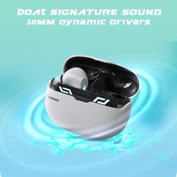 Boat Immortal 101 TWS in Ear Earbuds with Beast Mode(40Ms Low Latency), 30 Hrs Playtime, Blazing LEDs, Quad Mics with Enx Tech, ASAP Charge & Btv5.3(White Sabre)