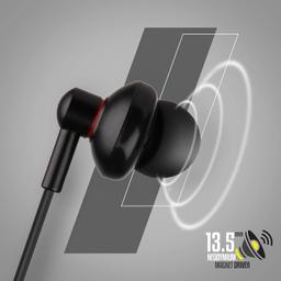 Zebronics Zeb-Buds 10 (Black) In Ear Wired Earphones with Mic, Metallic Design, L Shaped Connector, 13.5mm NdFeb Drivers