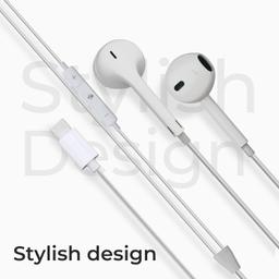 ZEBRONICS Buds 30C Type- C in Ear Earphone with in-line MIC, Rich 14.2mm Driver, Volume Control, 1.2m Cable, Call Function (White)