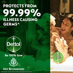 Dettol Original Germ Protection Bathing Soap Bar| Kills 99.99% germs, 125g each (Pack of 8)