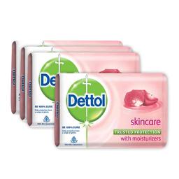 Dettol Skincare Soap, 125g (Pack of 3) with Free Dettol Skincare Soap, 125g