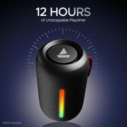 boAt Stone 352 Pro/Stone 358 Pro w/ 14W Signature Sound, Up to 12 Hours Playback, RGB LEDs, TWS Feature, Built-in Mic, BTv5.3, AUX Port, IPX5 & Type-C Interface Bluetooth Speaker (Raging Black)