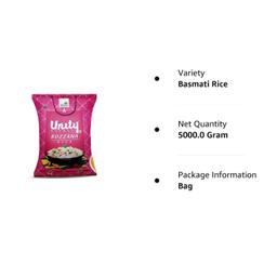 India Gate Unity Basmati Rice Rozzana, 5000 g