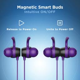 boAt Rockerz 255 Neo in-Ear Bluetooth Neckband with Mic with ENx Tech, Smart Magnetic Buds, ASAP Charge, Upto 25 Hours Playback, 12MM Drivers, Beast Mode, Dual Pairing (Purple Haze)